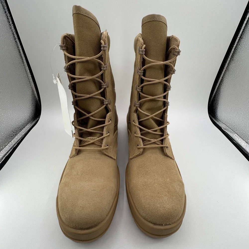 Mondo PT UFCW Vibram Hot Weather Combat Boots Mens 9.5‎ Wide Tan Steel Toe NEW
